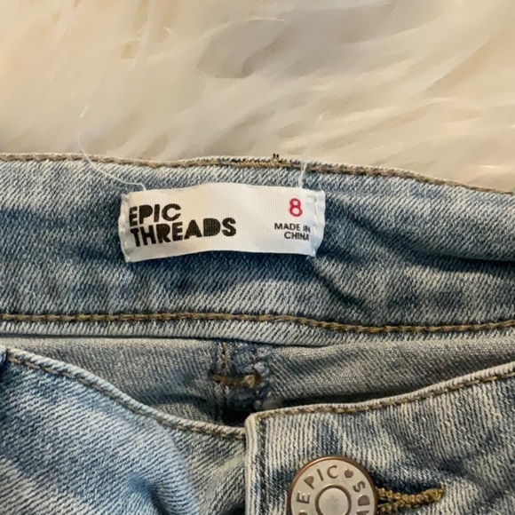 Epic Threads Light Blue Denim Shorts - Picture 4 of 6